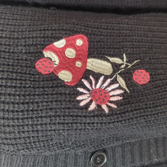 Hot Topic Mushroom Floral Embroidered Cardigan - Picture 8 of 13